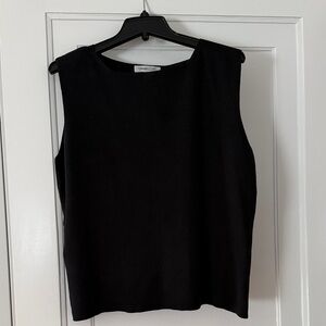 Coldwater Creek Black Sweater Tank Top Size 1X Sleeveless Knit Layering Piece